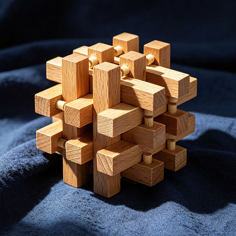 Woodworking Game - Luban Lock Eighteen LuoHan Wooden IQ