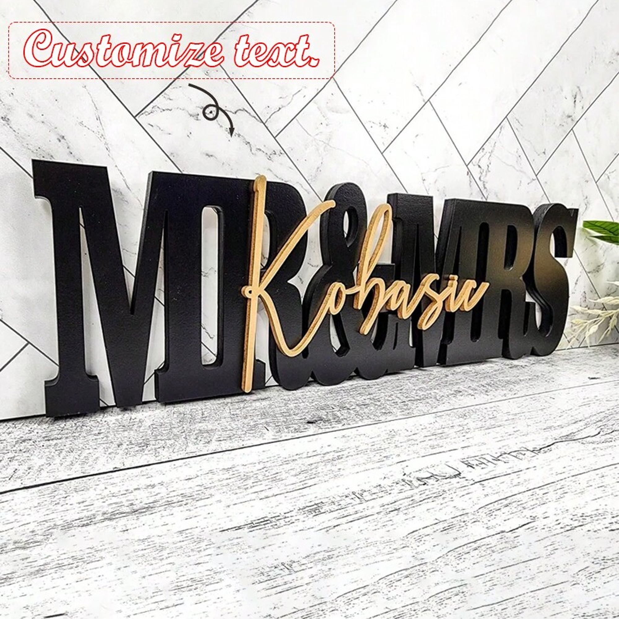 Woodworking Logos - Custom Wedding Gift Logo with Names,