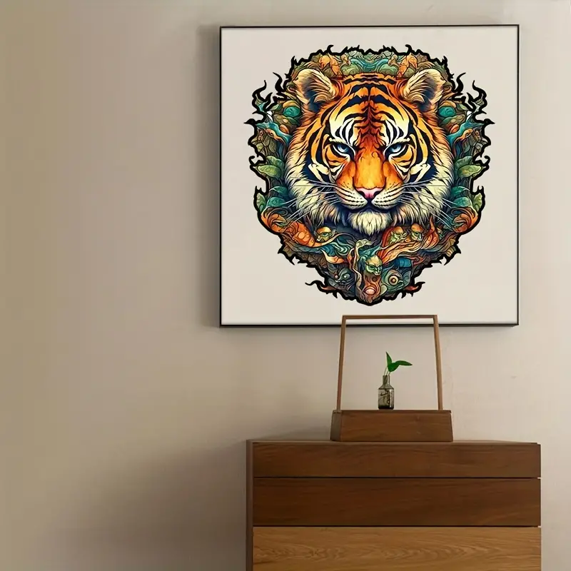Tiger Wooden Jigsaw Puzzle, Un - Woodworking Game reseña y precio