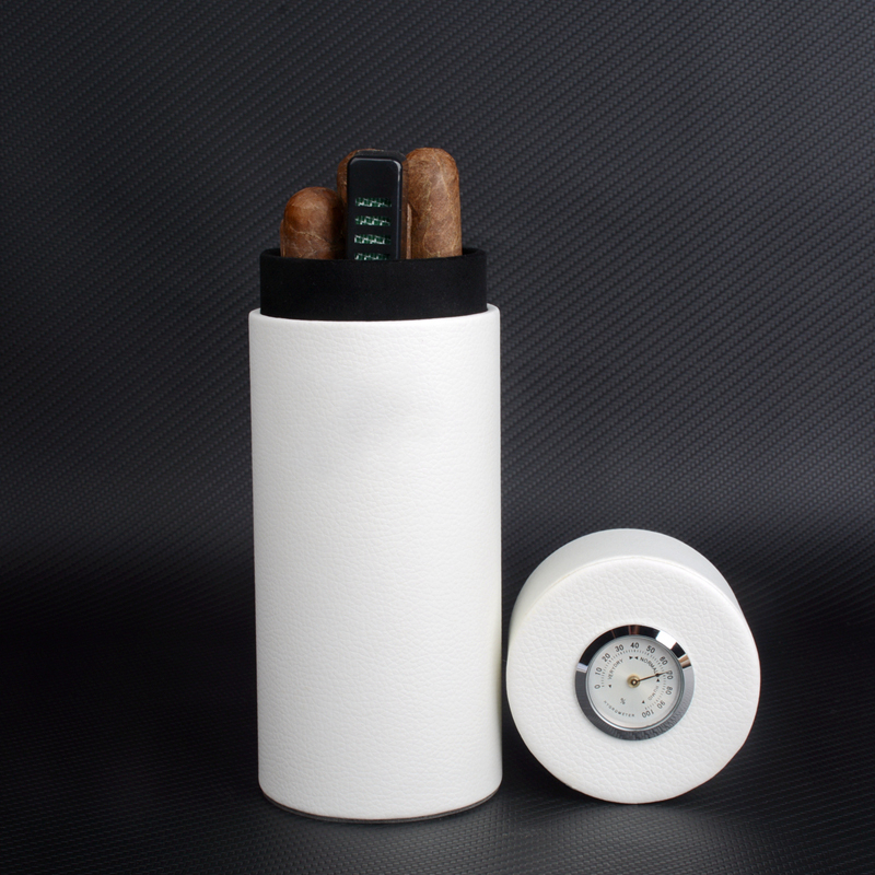 White Leather Cigar Case, Ceda - Woodworking Logos reseña y precio