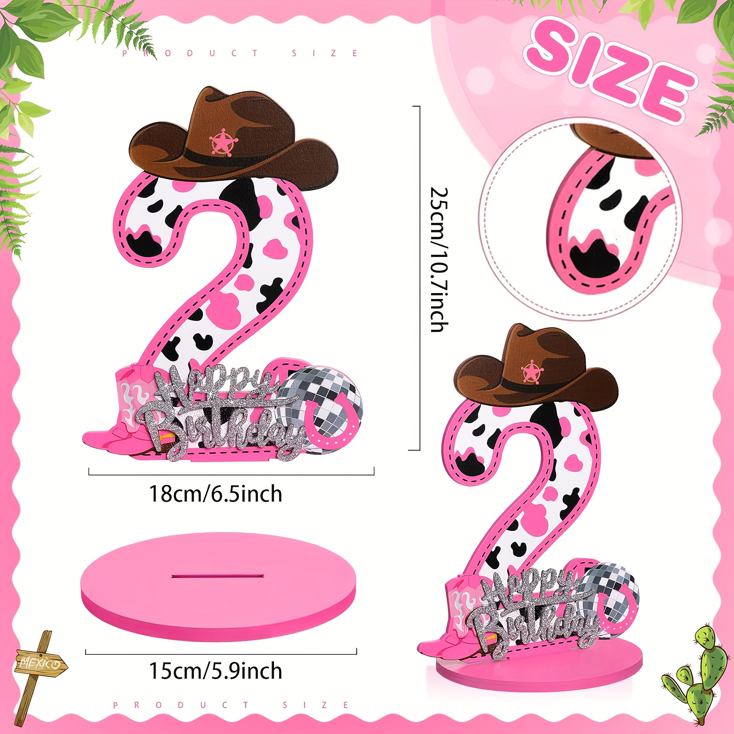 1Pcs Western Cowboy 1-3 Birthd - Woodworking Logos reseña y precio