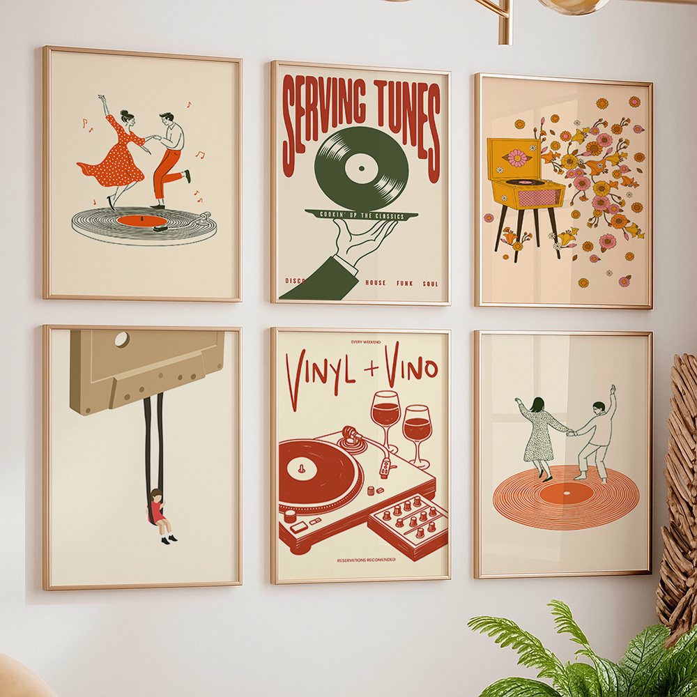 1pc Vintage Music Canvas Poste - Turning Gouge Set reseña y precio