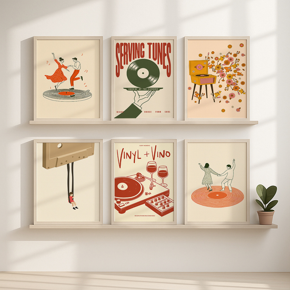 1pc Vintage Music Canvas Poste - Turning Gouge Set reseña y precio
