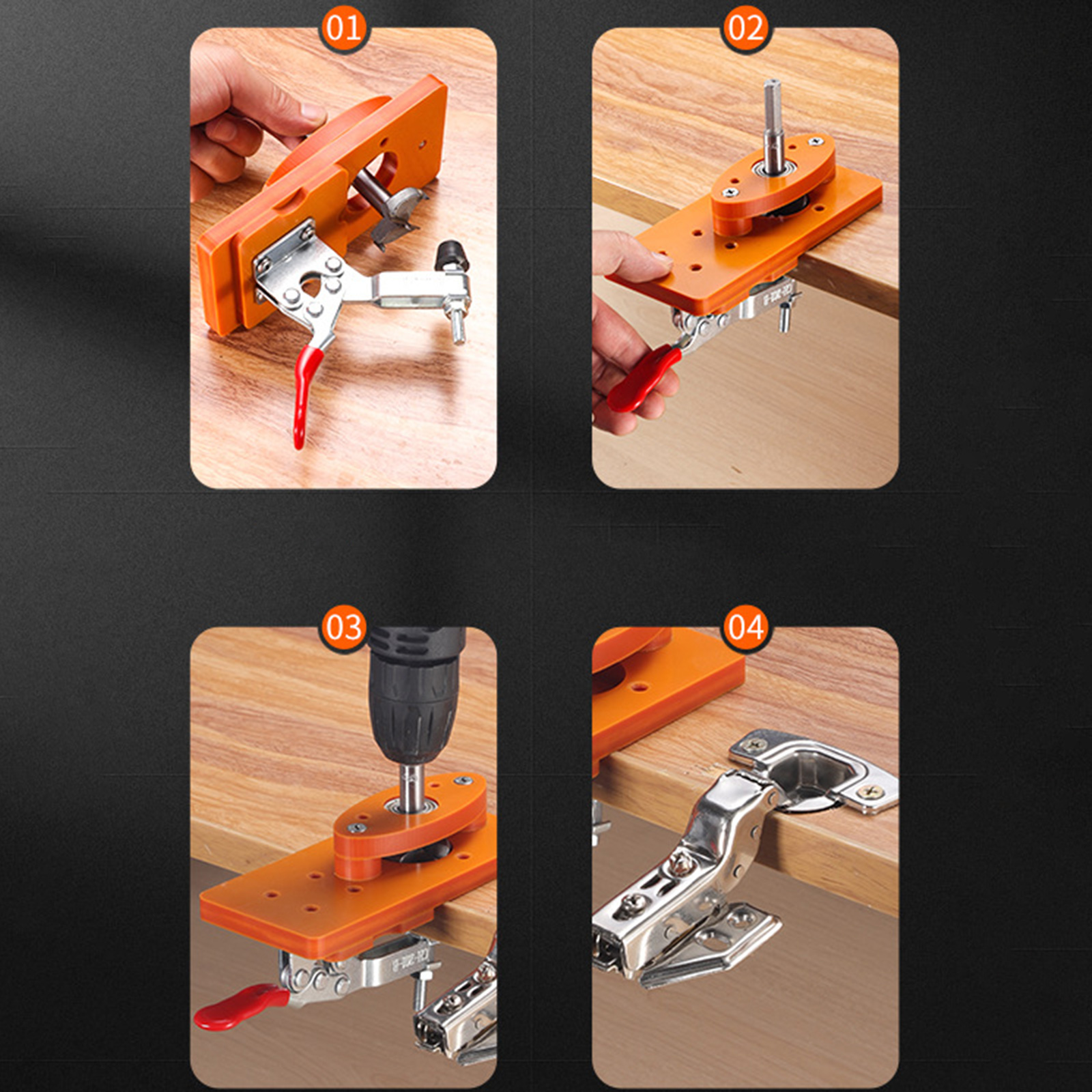 35mm Hinge Drilling Jig Long-L - Woodworking Carpenter reseña y precio