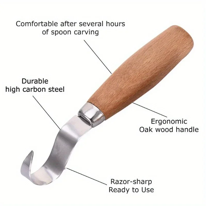 Wood Carving Knife Chisel Hook - Woodworking Company reseña y precio