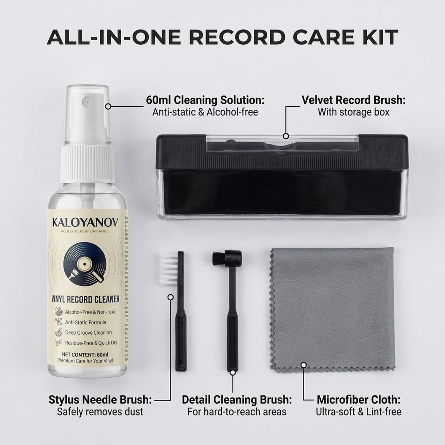 Anti-Static Vinyl Record Clean - Turning Gouge Set reseña y precio