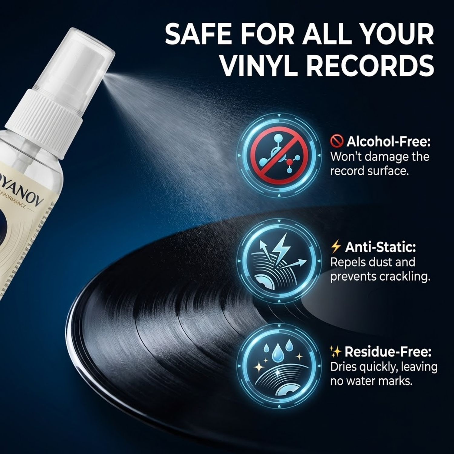 Anti-Static Vinyl Record Clean - Turning Gouge Set reseña y precio