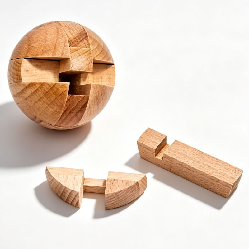 Classic Wooden Puzzle Ball Mag - Woodworking Game reseña y precio