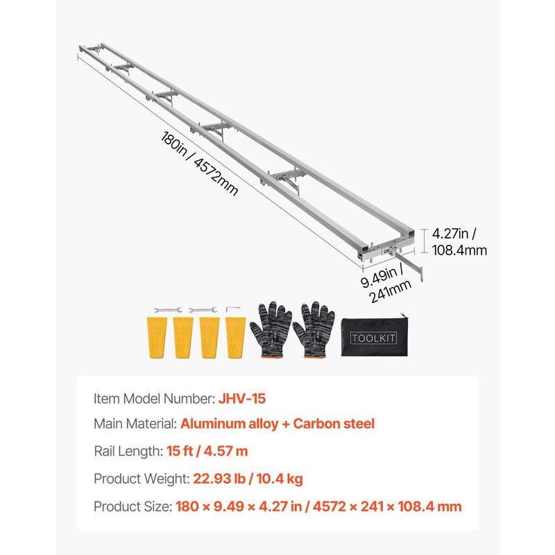 Lumber Cutting Rail Guide 15 f - Lumber Woodworking reseña y precio