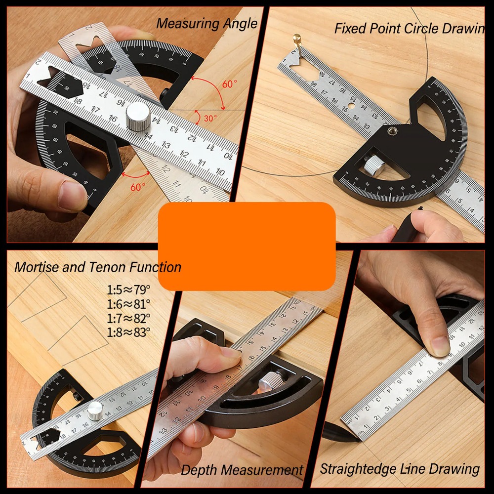 Angle Protractor Carpentry Ang - Woodworking Edge reseña y precio