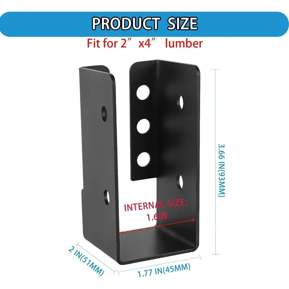 Heavy Duty Black Joist Hanger, - Lumber Woodworking reseña y precio