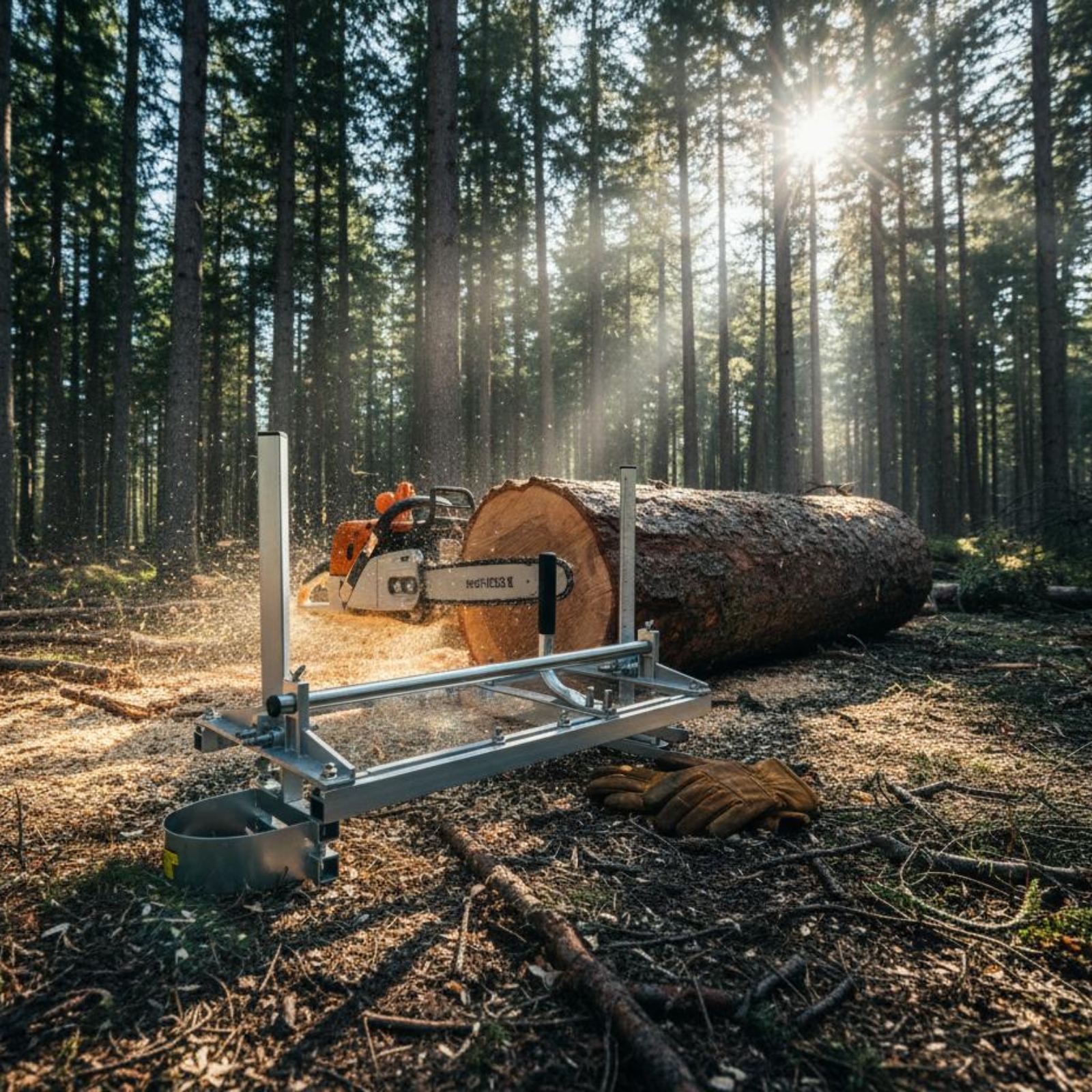 Power Saw Mill Sturdy-Duty Con - Lumber Woodworking reseña y precio