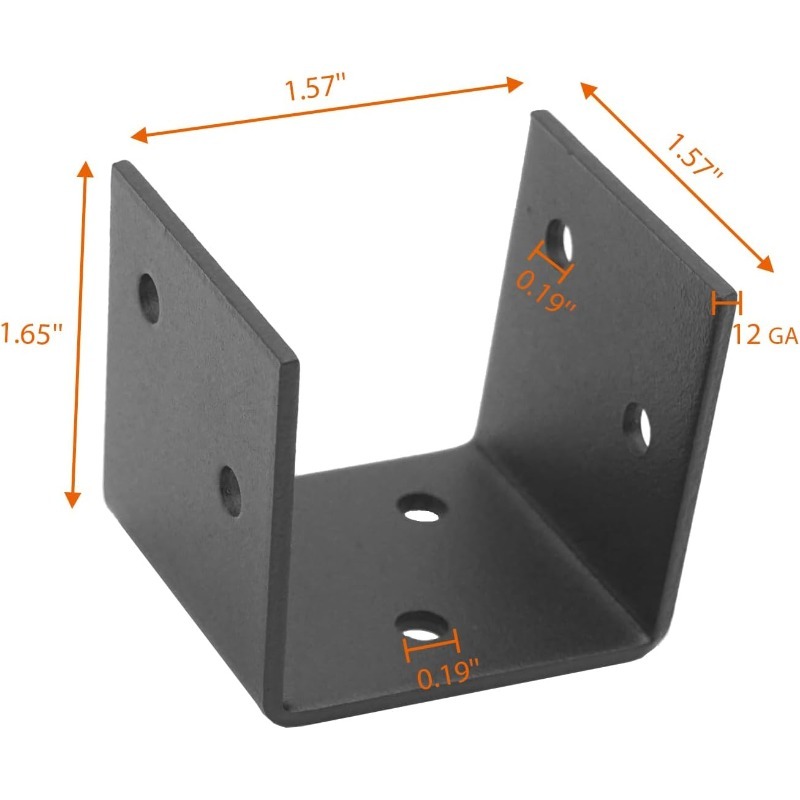 1/4PCS Black U Shaped Metal Br - Lumber Woodworking reseña y precio