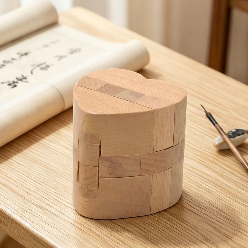 Luban Lock Heart Shaped Puzzle - Woodworking Game reseña y precio