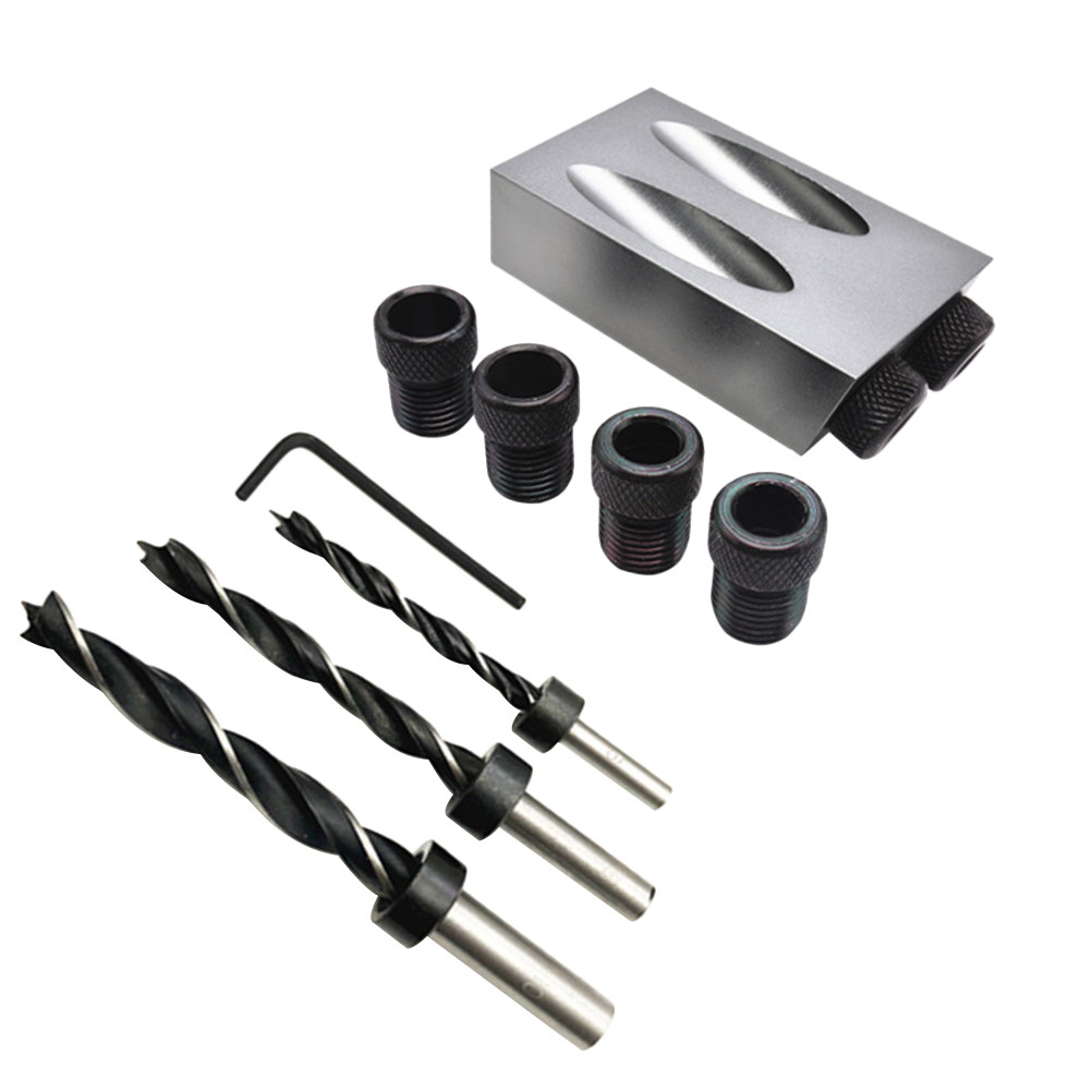 34pcs Oblique Hole Drill Set 1 - Woodworking Joint reseña y precio