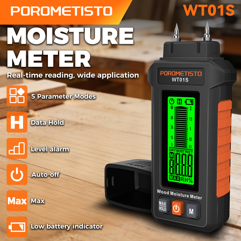 WT01S Two Pins Wood Humidity T - Lumber Woodworking reseña y precio