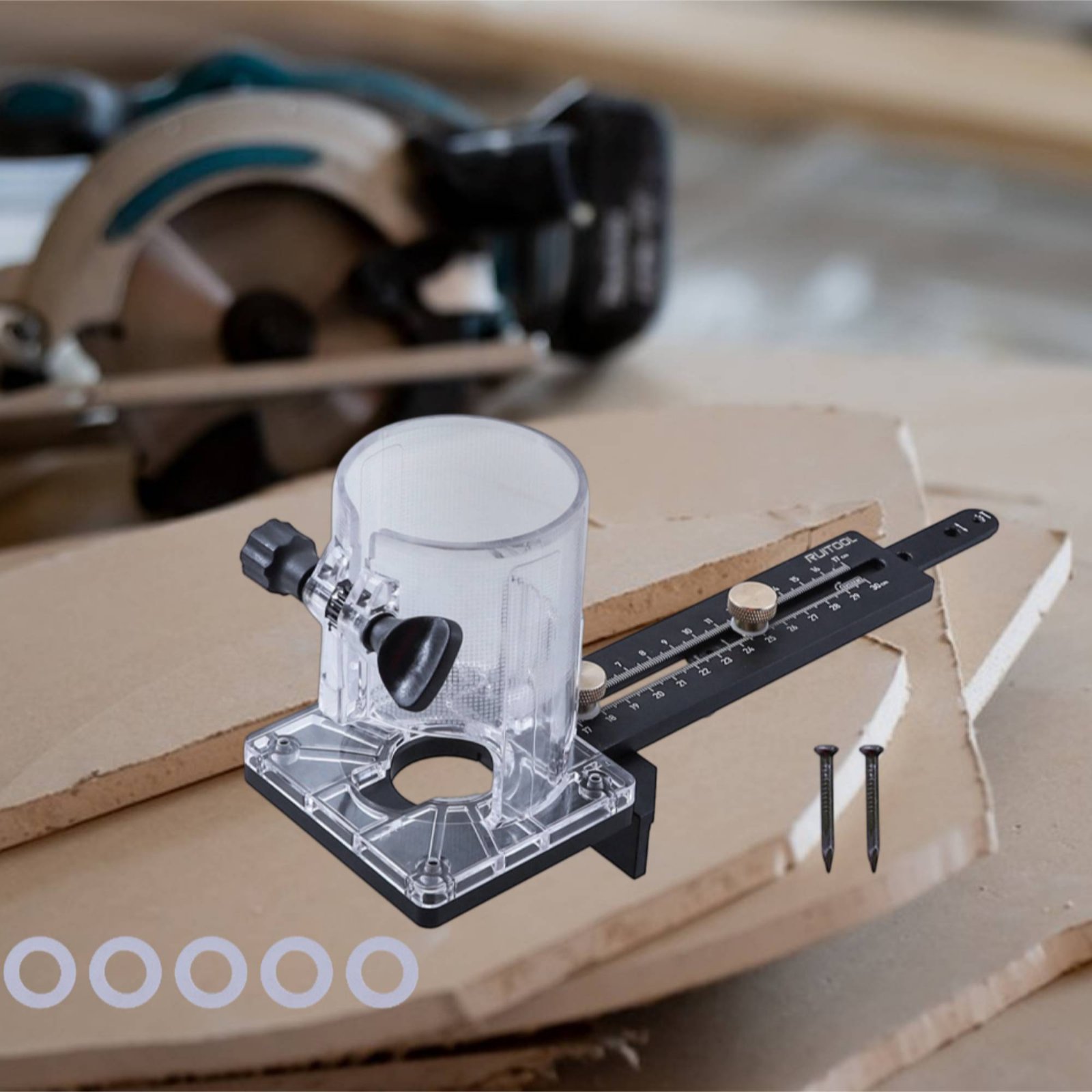 Router Circle Cutting Jig Mult - Woodworking Carpenter reseña y precio