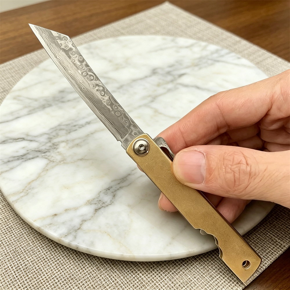 Higonokami Japan VG10 Damascus - Woodworking Japan reseña y precio
